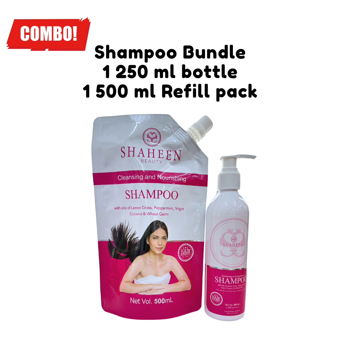 Shaheen Beauty Refill Pack 500ML + Bottle 250ML Bundle Pack