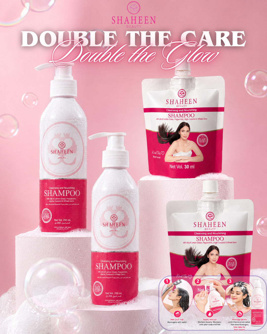 Shaheen Beauty 2 250ML + 2 30ML Trial Pack